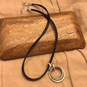 Cord necklace approximately 18" to full length adjustment